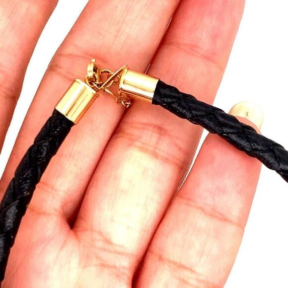 14k Flower Corded Necklace - Picture 5 of 8